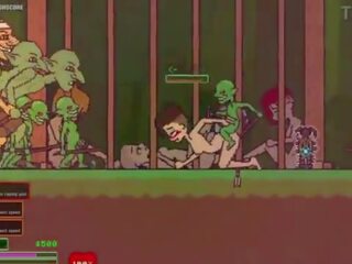 Captivity &vert; podium 3 &vert; naakt vrouw survivor fights haar manier door oversexed goblins maar fails en krijgt geneukt hard slikken liters van sperma &vert; hentai spelletje gameplay p3
