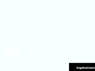 양성의 매력적인 쿠바의 안젤리나 카스트로 견장 에 자지 두꺼운 병아리 cristi 앤!