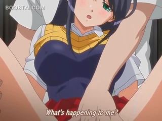 Bị kích thích hentai tình nhân nhận cô ấy squirting lồn trêu chọc