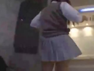 Barely innocent teen japanese school sweetheart show her tight panty !